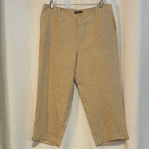 Eddie Bauer 100% Linen Wide Leg Pants